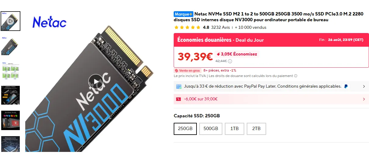 Netac NV3000 NVMe SSD